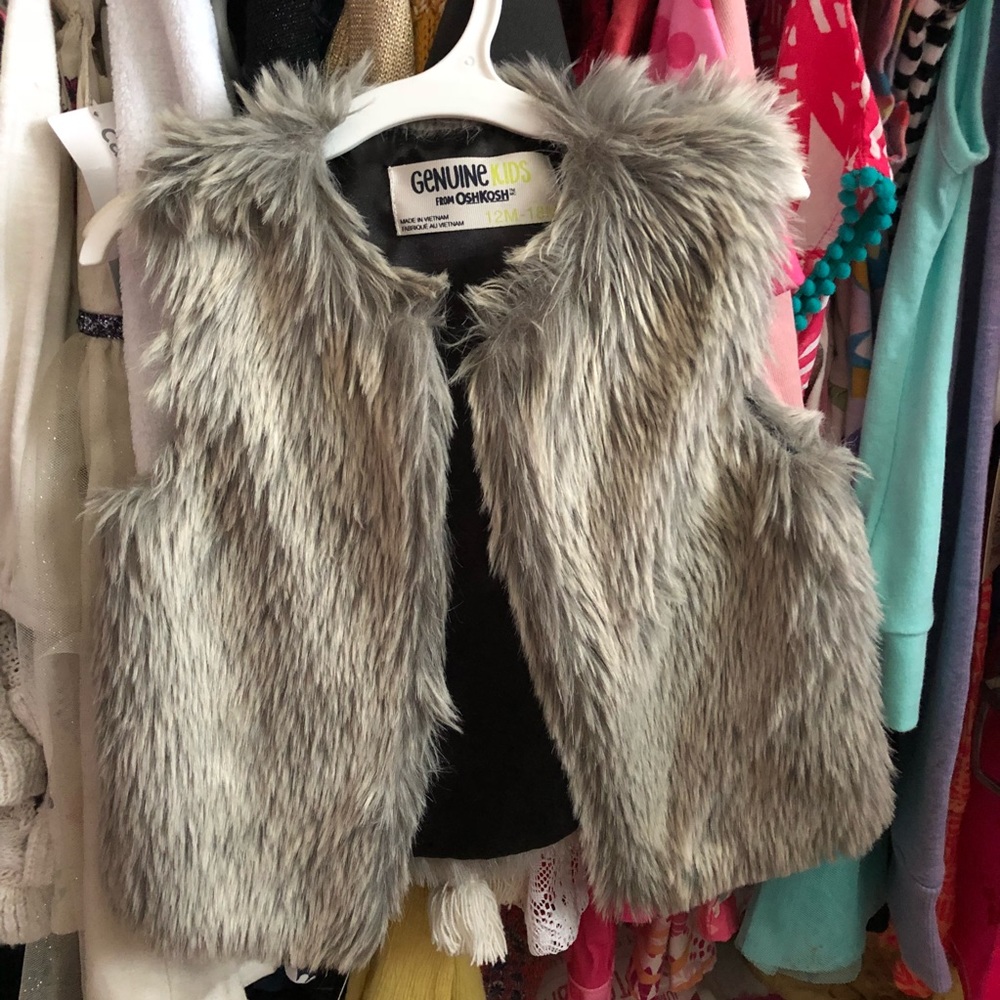 Kids faux fur vest